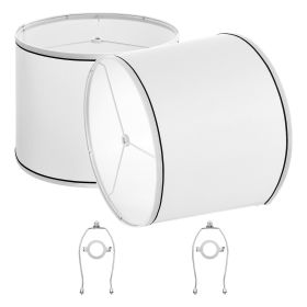 VEVOR Lamp Shade 2 Set, 11 in Top x 13 in Bottom x 10 in High (Spider Fitter), Medium Lampshade with Harp