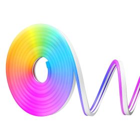 VEVOR LED Neon Rope Light, 16.4 ft, Flexible RGB-IC LED Strip Light, Control with App/Remote, Works with Alexa & Google Assistant, Music Syncing