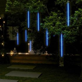 Meteor Light Set of 8 Blue Plastic 19.7 in tubes Meteor Light