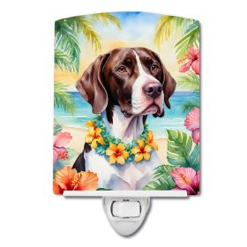 NEW Pointer Luau Ceramic Night Light Compact, UL-Certified, Ideal for Bedroom, Bathroom, Nursery, Hallway, Kitchen, 6x4x3, Multicolor