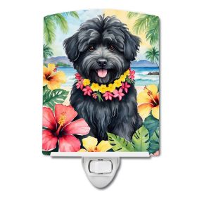 NEW Puli Luau Ceramic Night Light Compact, UL-Certified, Ideal for Bedroom, Bathroom, Nursery, Hallway, Kitchen, 6x4x3, Multicolor