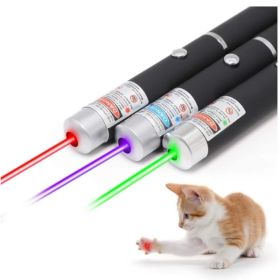 3 Packs 900Mile Laser Pointer Pen Green Blue Red Light Visible Beam Lazer (Option: Black)